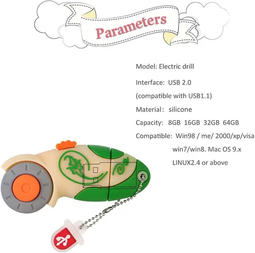 Vista 3 de Novedad USB Flash Drive 16GB Rotary Cutter Forma Pulgar Drive Regalo Pendrive