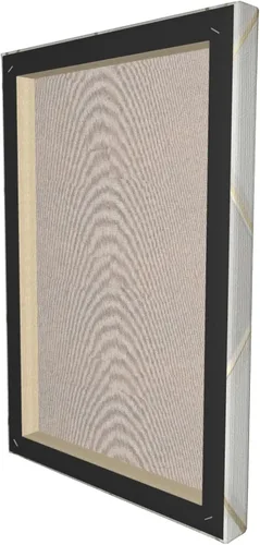 Vista 7 de Lienzo decorativo para pared, cuadros personalizados, perfil geométrico, marfil, dorado, cuadros de pared, arte moderno, lienzo enmarcado, póster