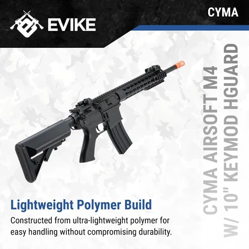 Vista 2 de Evike x CYMA Sport Airsoft M4 w/ 10" KeyMod Rail