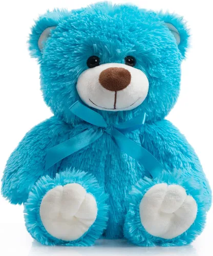 Vista 18 de Oso de peluche súper color, juguete de peluche para niños, novia, familia, felicitaciones, baby shower, cumpleaños, beige, 14 pulgadas