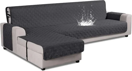 Vista 9 de VANSOFY Fundas de Sofá Seccional Mejoradas 100% Impermeables en Forma de L Funda Reversible para Chaise Lounge Funda Protectora de Sofá Seccional