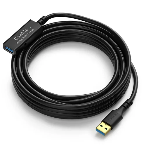 Vista 10 de Paquete de 3 cables de extensión USB 3.0 de 2 pies, cable corto USB A macho a hembra, transferencia de datos de 5 Gbps para cámara web, impresora