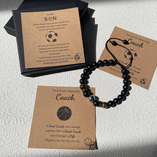 Vista 7 de Pulsera ajustable para hombre, béisbol, baloncesto, fútbol, regalos para niños, regalo de regreso a la escuela, Navidad, aniversario, cumpleaños