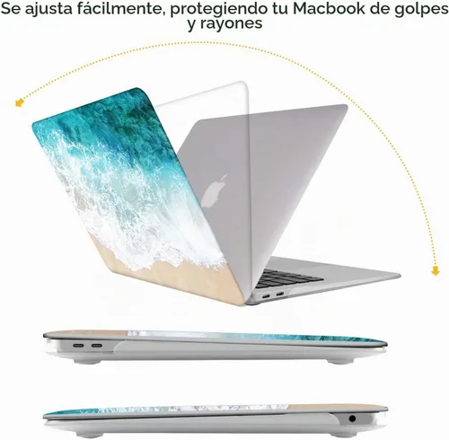 Vista 4 de iCasso - Funda para MacBook Air de 13 pulgadas 2020 M1 A2337 Beach Playa