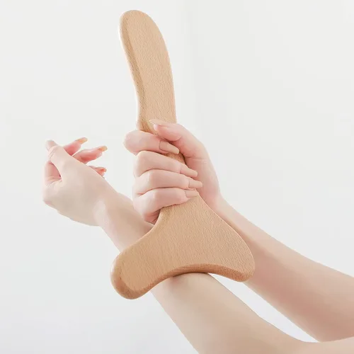 Vista 3 de Komogir Herramienta de masaje de terapia de madera, masajeador de drenaje linfático de madera, herramientas de escultura corporal