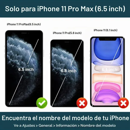 Vista 2 de Folosu Funda tipo cartera para iPhone 11 Pro Max, soporte de anillo, color Negro