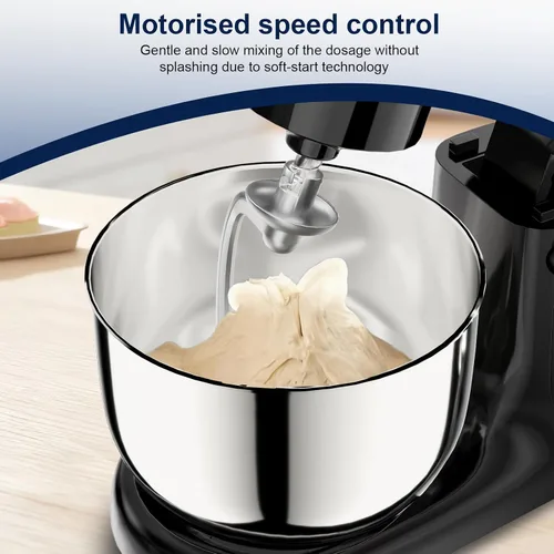 Vista 6 de Camic Batidora de pie, 4.2QT+5.3QT Mezclador eléctrico de dos tazones Negro