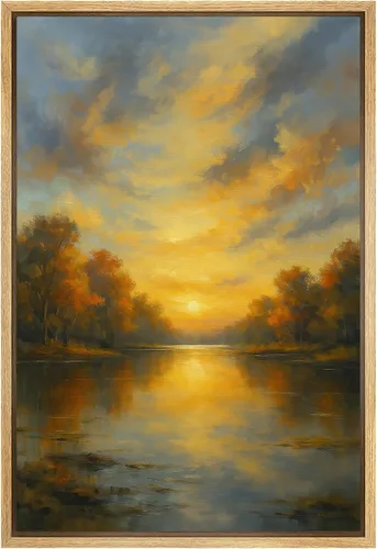 Vista 42 de SIGNFORD Lienzo enmarcado para pared, pinos sepia, bosques, bosques, naturaleza, ilustraciones de área silvestre, arte digital, arte moderno