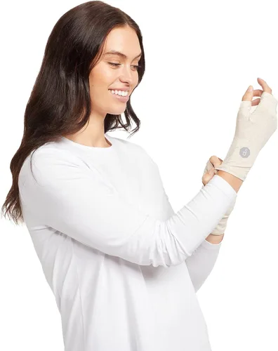 Vista 11 de Solbari Fundas de mano unisex UPF 50+, transpirables, protección UV, guantes de conducción sin dedos para piel sensible, accesorio al aire libre