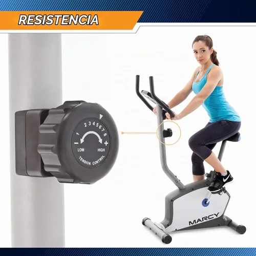 Vista 5 de Marcy Bicicleta de Ejercicio Estacionaria para Interiores con 8 Niveles de Resistencia Magnética