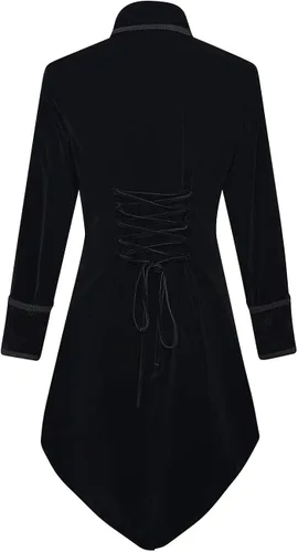 Vista 5 de SUPLEAP Chaqueta estilo vintage gótico victoriano para mujer, abrigo largo Steampunk