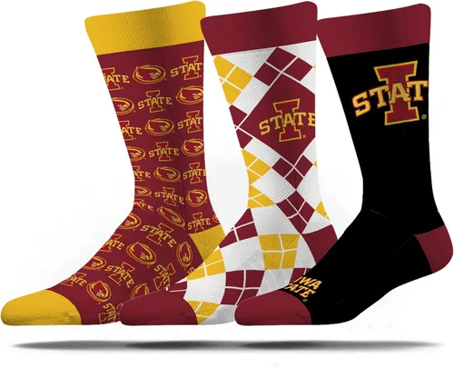 Vista 4 de Strideline Calcetines de vestir NCAA para hombre - The Executive paquete de 3 - Talla única para la mayoría Blue and Orange