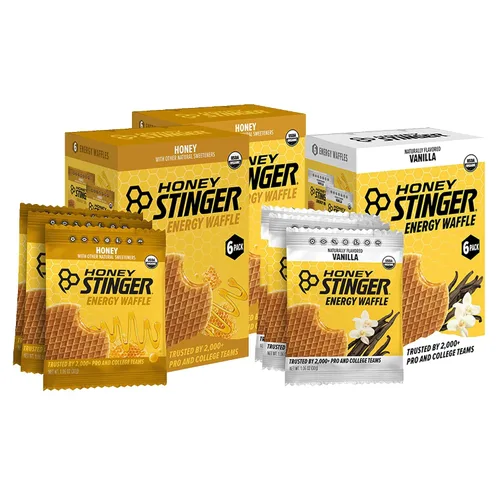 Vista 24 de Honey Stinger Gofle de arce de mantequilla de almendra orgánica, estroopwafel energético para ejercicio, resistencia y rendimiento, nutrición