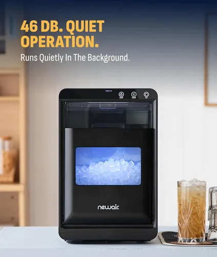 Vista 8 de Newair Nugget Máquina de Hielo para Encimera, 44 libras en 24 Horas Máquina de Hielo Nugget, Máquina de Hielo Autolimpiante en Acero Inoxidable