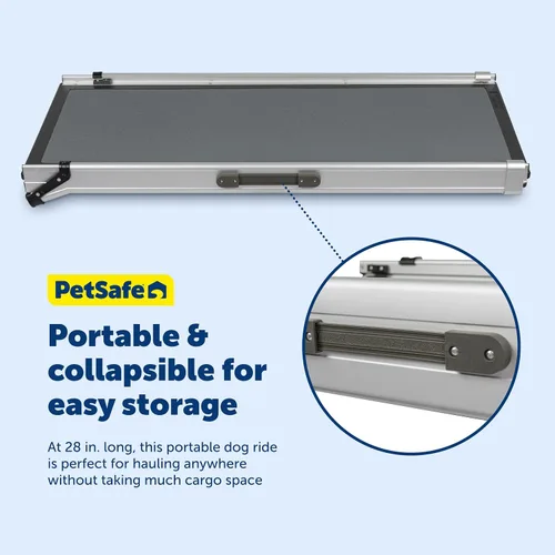 Vista 6 de PetSafe Happy Ride - Rampa telescópica compacta para perros, rampa portátil para mascotas, para automóviles, camiones y SUV con tamaño ajustable