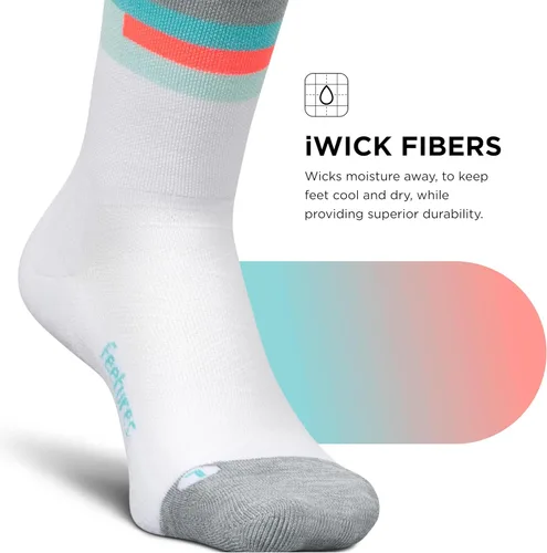 Vista 5 de Feetures Elite Light Cushion Mini Crew Sock - Calcetines deportivos con compresión dirigida