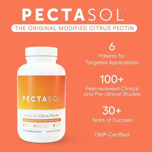Vista 2 de PectaSol - Pectina cítrica modificada – 15 paquetes de 0.18 oz – Suplemento de salud corporal total para apoyar el corazón, el sistema inmunológico