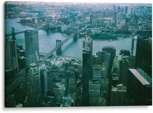 Vista 9 de Canvas Lab View from the new WTC by Raúl Ruz 11 x 7 in Fine Art Framed Print, Frame Color: Black, With Mat