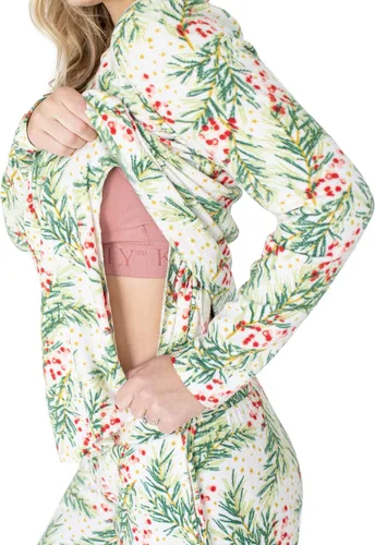 Vista 4 de Kindred Bravely Conjunto de pijama de lactancia polar Pijamas de maternidad para lactancia materna