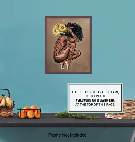 Vista 7 de Arte y decoración de pared de mujeres negras, arte negro, obra de arte de pared afroamericana, imagen de mujer afroamericana, impresión de mujeres