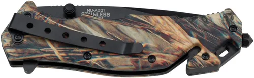Vista 2 de Master USA MU-A001 Serie Cuchillo Plegable con Resorte, Hoja Negra, 11.43 cm Cerrado