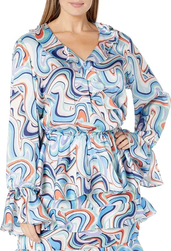 Vista 3 de Kendall + KYLIE - Top para mujer, diseño de garabatos
