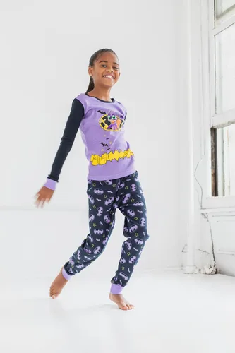 Vista 5 de DC Comics Justice League Batgirl - Conjunto de pijama para niñas pequeñas y grandes