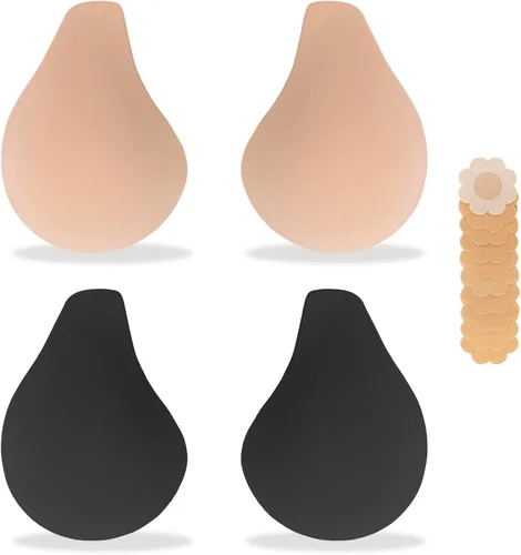 Vista 7 de Bontierie Cubiertas de pezón Pegajoso Push Up Bra Añadido Levantamiento sin costuras Empanadas Ultra Delgadas Adhesivo Bras Mujeres