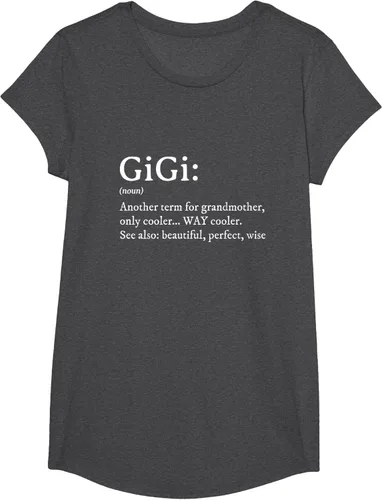 Vista 49 de Gigi Definition - Camiseta de regalo para abuela, cumpleaños y abuela, Negro