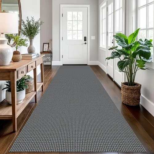 Vista 33 de EARTHALL Alfombra tejida de 2 x 3 pies, lavable para entrada, alfombra trenzada antideslizante, alfombra para puerta interior y exterior, alfombra