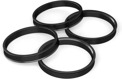 Vista 4 de Anillos espaciadores centrales de StanceMagic de 54.1 mm de DI a 67.1 mm de DE, anillos espaciadores de plástico de policarbonato negro, solo