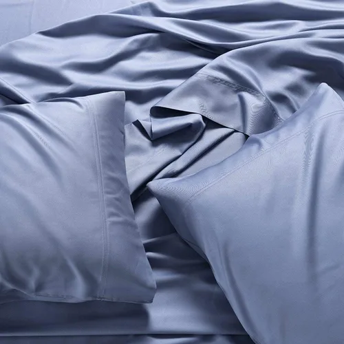 Vista 4 de Royal Hotel Bedding 100% viscosa natural hecha de sábanas de bambú, sábanas refrescantes suaves, sábanas de hotel transpirables y fundas