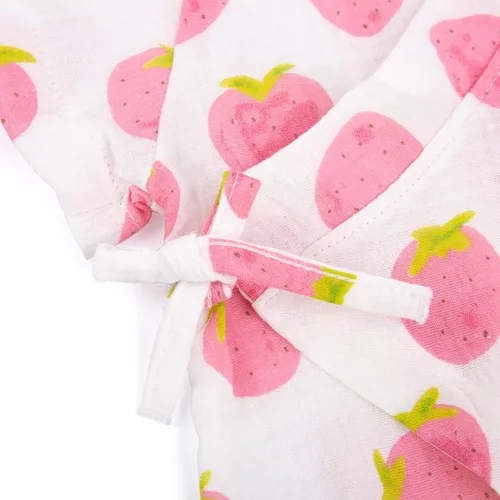 Vista 4 de PAUBOLI Kimono Bata de hilo de algodón para recién nacido, mameluco para bebé, pijama japonesa para bebés