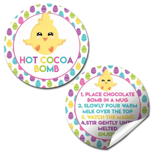 Vista 16 de AmandaCreation - Etiquetas adhesivas para embalaje con temática de gnomo de Pascua con temática de conejo de gnomo de Pascua con bomba de cacao