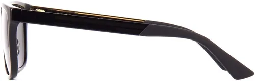 Vista 3 de Gucci GG0687S - 002 - Gafas de sol negras con lente polarizada gris 2.244in, Negro