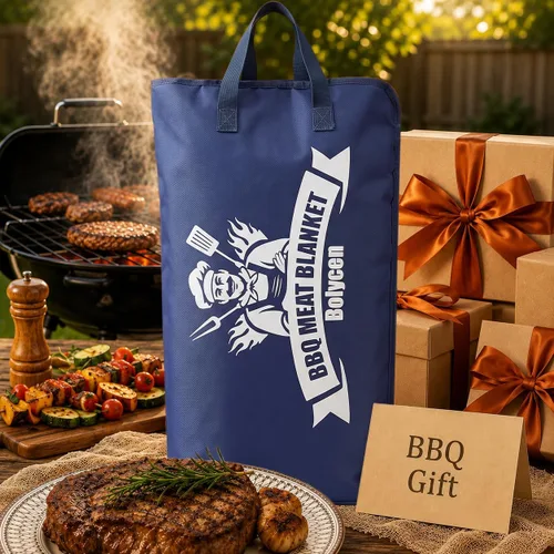 Vista 12 de Manta de barbacoa mejorada para descansar carne, accesorios para ahumar, bolsa de descanso de carne aislada con boca ancha