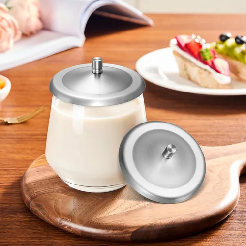 Vista 8 de DOITOOL 5 tapas reutilizables de acero inoxidable para bebidas, tapa universal de 3.7 pulgadas, antipolvo, a prueba de derrames, para bebidas