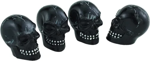 Vista 6 de Tapas de Llanta de Coche con Calavera Tapas de Rueda de Bicicleta Esqueleto Cubiertas de Vástago de Válvula de Aire para la Mayoría de Vehículos