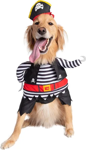 Vista 9 de Disfraz de pirata perro - Edición limitada, M, Negro, rojo, blanco