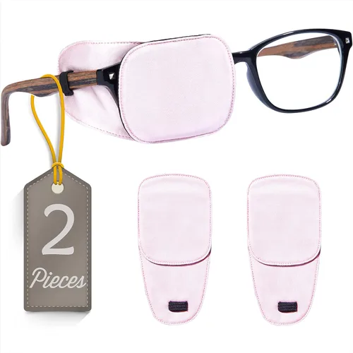 Vista 14 de Parche de ojo de seda Astropic para gafas de adultos y niños para cubrir cualquier ojo (Mediano, Violeta)