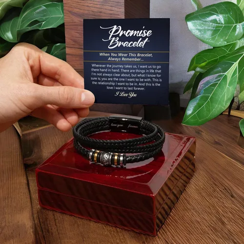 Vista 2 de FG Family Gift Mall Pulsera "Para Mi Hombre Te Amo", Regalos para Él, Esposo, Novio, Regalos Sentimentales de Esposa, Novia, Pulsera Para Mi Hombre
