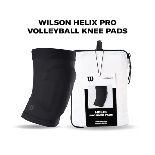 Vista 2 de Wilson Helix Pro - Rodilleras de voleibol, pequeñas, color negro