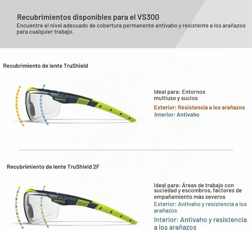 Vista 7 de HexArmor VS300 Gafas de seguridad con brazos laterales ajustables Z87+ para hombres y mujeres