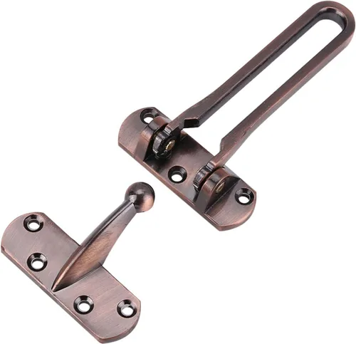 Vista 10 de Yosoo Cadena de seguridad de bloqueo de restrictor de bloqueo de ventana de seguridad de aleación de zinc multicolor (bronce)