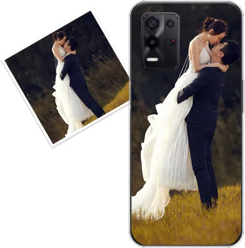 Vista 91 de Funda personalizada compatible con Oppo A1 Pro, fundas de teléfono personalizadas con imagen de foto, imagen de texto, cubierta transparente
