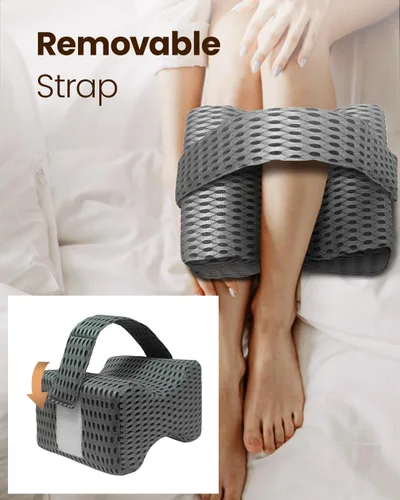 Vista 5 de Almohada de rodilla para dormir de lado, almohada de elevación de piernas para aliviar la columna vertebral torcida, ciática, entumecimiento