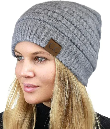 Vista 447 de C.C Trendy Warm Chunky Soft Stretch Cable Knit Beanie