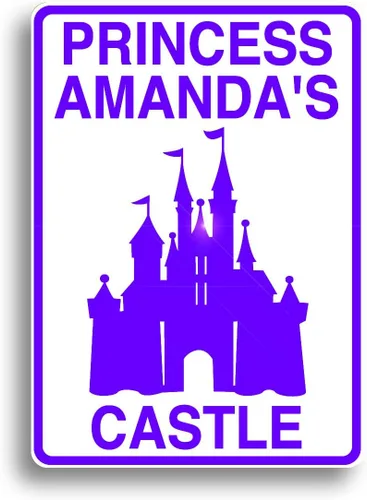 Vista 2 de Cartel de castillo de princesa personalizado y enviado rápido