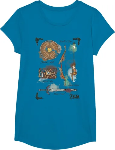 Vista 43 de Zelda Breath of The Wild Link Inventory - Camiseta gráfica Gris Oscuro