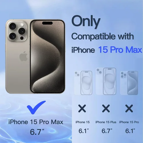 Vista 3 de JETech Protector de pantalla de privacidad para iPhone 15 Pro Max de 6,7 pulgadas, película de vidrio templado anti espía con herramienta de fácil